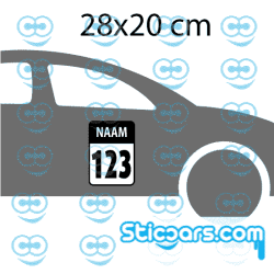 4796 nummer plus naam sticker