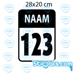 4796 nummer plus naam sticker