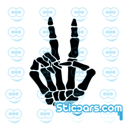 4832 skeleton hand peace