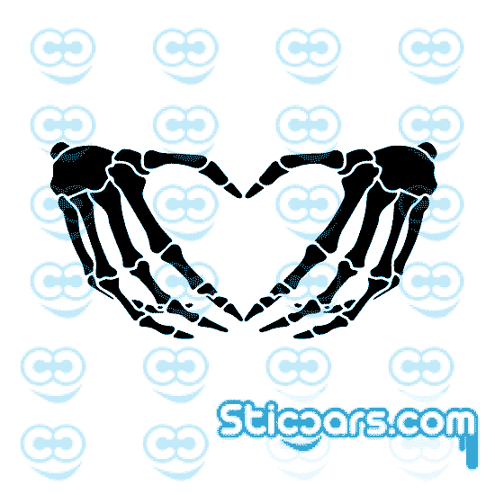 4835 skeleton hand heart