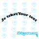 Eigen Tekst sticker gebogen Eigen Tekst sticker gebogen