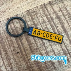 Kentekenplaat sleutelhanger met eigen tekst Kentekenplaat sleutelhanger met eigen tekst