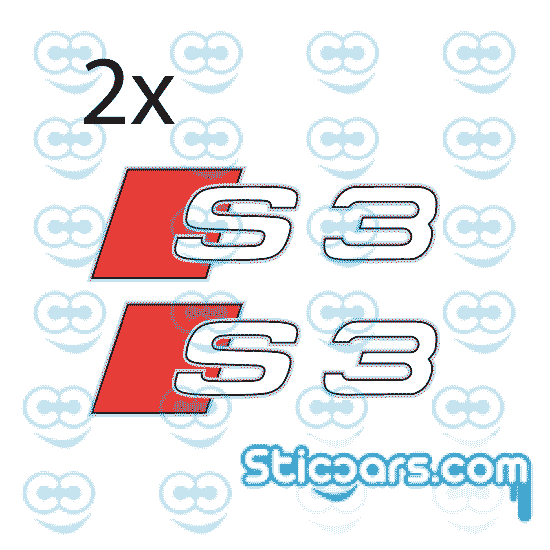 4685 Audi-S3 remklauwstickers 52mm