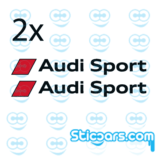 4702 Audi Sport remklauwstickers met rood vlak