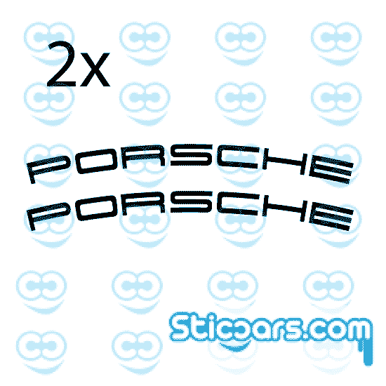 4718 Porsche remklauwsticker 2x