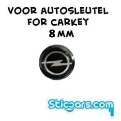Aluminium 8mm Opel sleutelsticker Aluminium 8mm Opel sleutelsticker