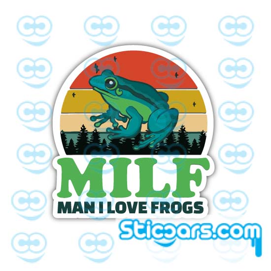4651 milf man i love frogs 10x10 cm