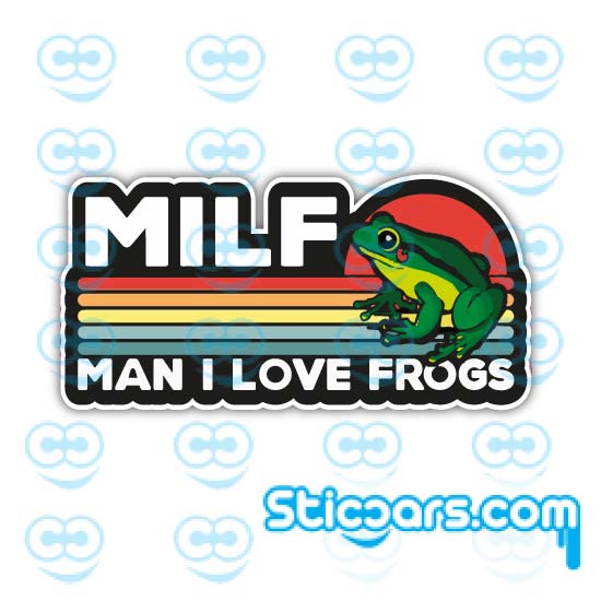 4652 milf man i love frogs 10x5 cm