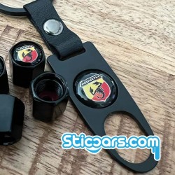 Abarth Ventieldopjes met sleutelhanger Abarth Ventieldopjes met sleutelhanger