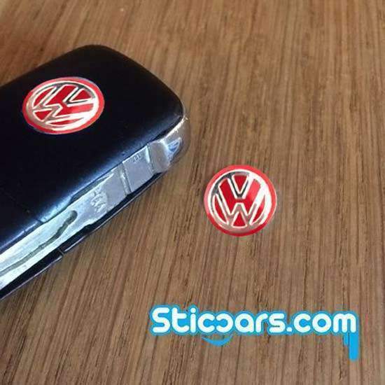 Aluminium 14mm Volkswagen VW sleutelsticker rood GTI