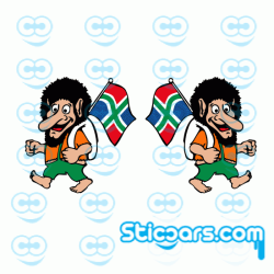 3863 noorse trol groningse vlag 2 stuks 10 cm breed 3863 noorse trol groningse vlag 2 stuks 10 cm breed