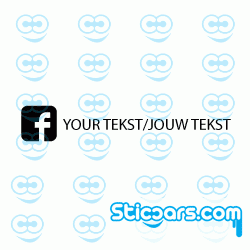 3984 facebook met Eigen Tekst sticker 3984 facebook met Eigen Tekst sticker