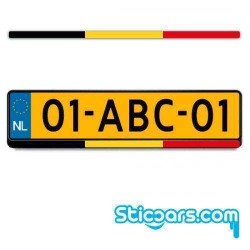 4000 Belgie kentekenplaatsticker 15 x 500 mm