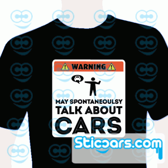 4114 warning may talk about cars op Zwart T-shirt