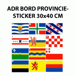 ADR-bord provinciesticker 30x40 cm ADR-bord provinciesticker 30x40 cm