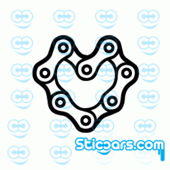 4124 bike chain heart