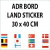 ADR-bord landsticker 30x40 cm