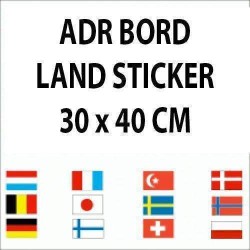 ADR-bord landsticker 30x40 cm ADR-bord landsticker 30x40 cm
