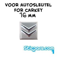Aluminium 16mm Citroen sleutelsticker Aluminium 16mm Citroen sleutelsticker