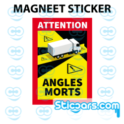 4310 Magneetsticker Attention Angles Morts 17x25 cm 4310 Magneetsticker Attention Angles Morts 17x25 cm