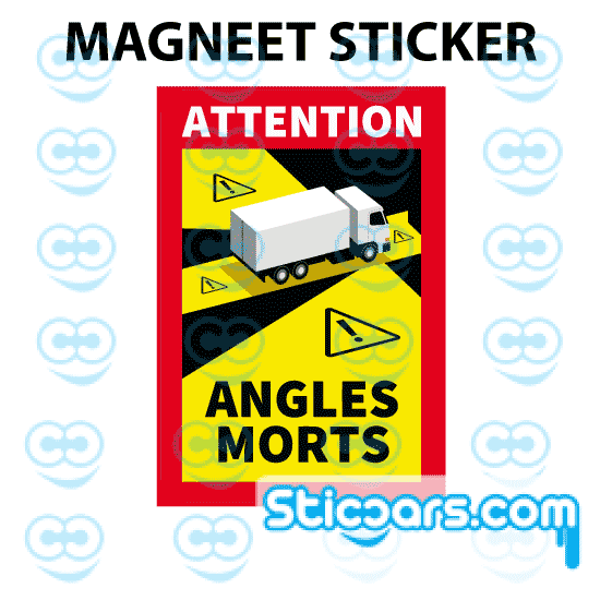 4310 Magneetsticker Attention Angles Morts 17x25 cm