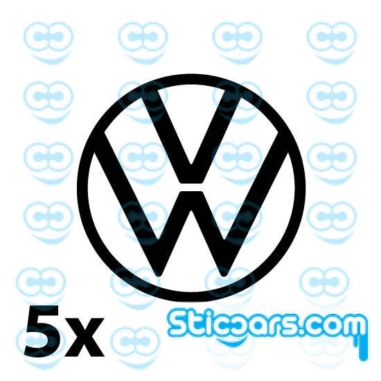 4338 vw logo naafkapsticker 5x