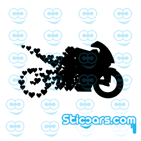 4346 biker love hearts