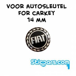 Aluminium 14mm Fiat  sleutelsticker Aluminium 14mm Fiat  sleutelsticker