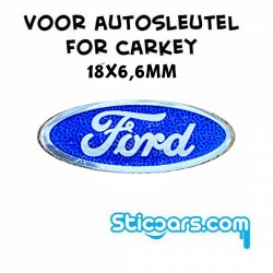 Aluminium 18x6.6mm Ford  sleutelsticker Aluminium 18x6.6mm Ford  sleutelsticker