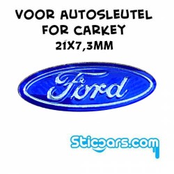 Aluminium 21x7.3mm Ford  sleutelsticker Aluminium 21x7.3mm Ford  sleutelsticker