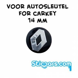 Aluminium 14mm Renault  sleutelsticker Aluminium 14mm Renault  sleutelsticker