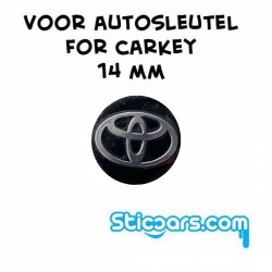 Aluminium 14mm Toyota  sleutelsticker Aluminium 14mm Toyota  sleutelsticker