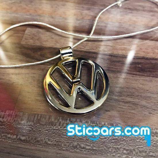 Volkswagen logo met zilveren kettinkje Volkswagen logo met zilveren kettinkje