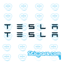 4527 Tesla remklauwsticker 2x 4527 Tesla remklauwsticker 2x
