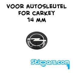 Aluminium 14mm Opel sleutelsticker Aluminium 14mm Opel sleutelsticker