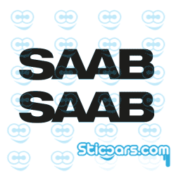 4449 Saab remklauwsticker 2x