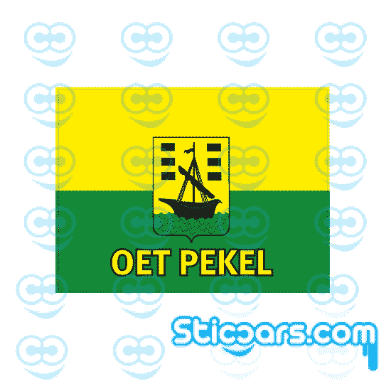 4596 ADR-bord provinciesticker Oet Pekel