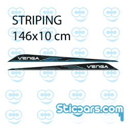 4598 striping kia venga 146x10 cm