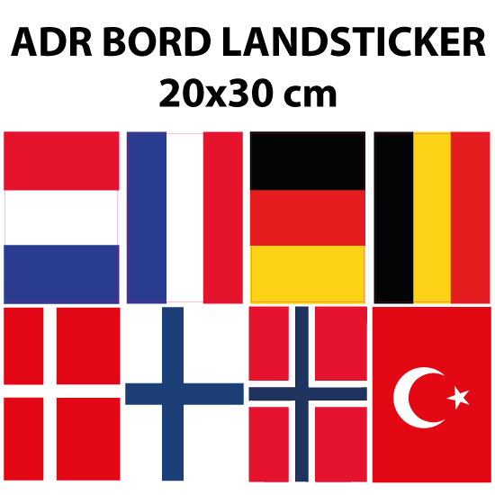 ADR-bord landsticker 20x30 cm