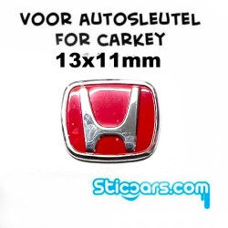 Aluminium 13x11mm Honda sleutelsticker rood Aluminium 13x11mm Honda sleutelsticker rood