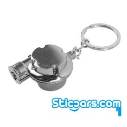 73 Turbo sleutelhanger chrome met echt geluid en ledlicht 73 Turbo sleutelhanger chrome met echt geluid en ledlicht