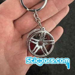 Sleutelhanger met draaiend wiel