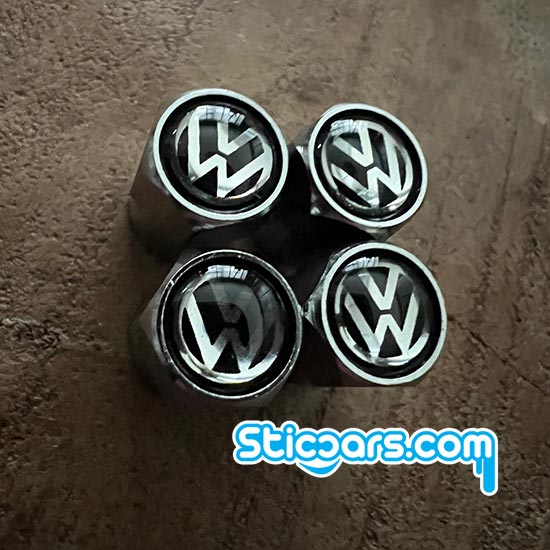 Volkswagen VW Ventieldopjes zwart nr106