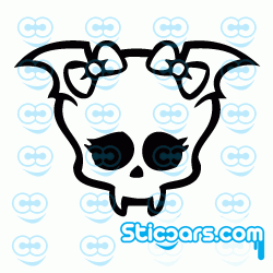 1166 Dracula Girl Skull