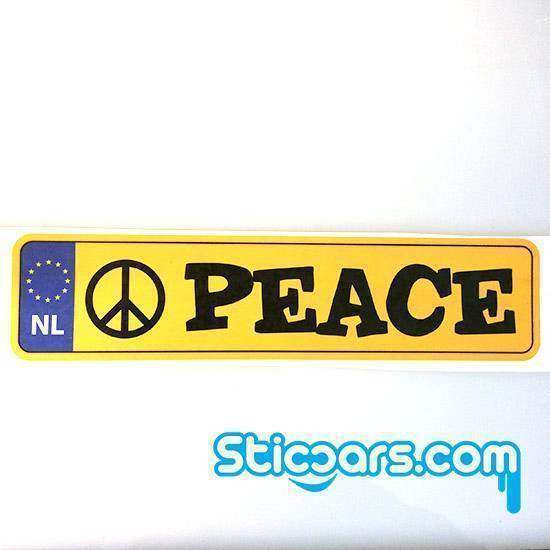Statische sticker Peace 25 x 6 cm