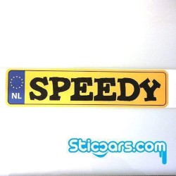 Statische sticker Speedy 25 x 6 cm