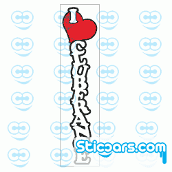 1928 I love clubfrance raamband 50 cm + rood hart