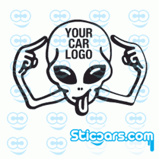 2073 Alien met je auto logo