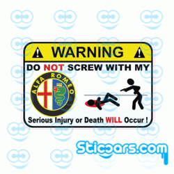 3710 Warning Alfa Romeo 10 cm