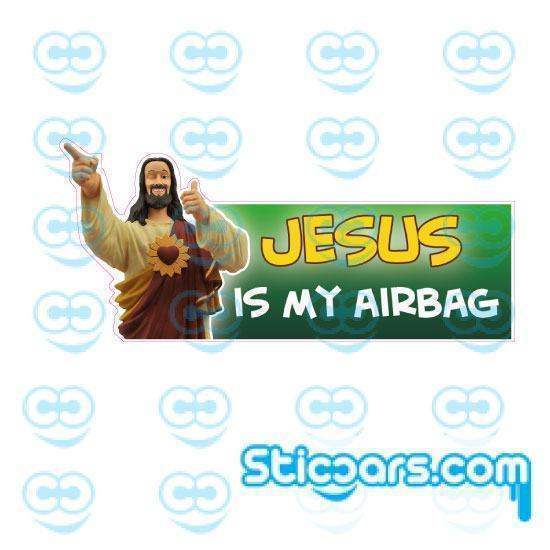 3809 jesus is my airbag 12x5.5 cm